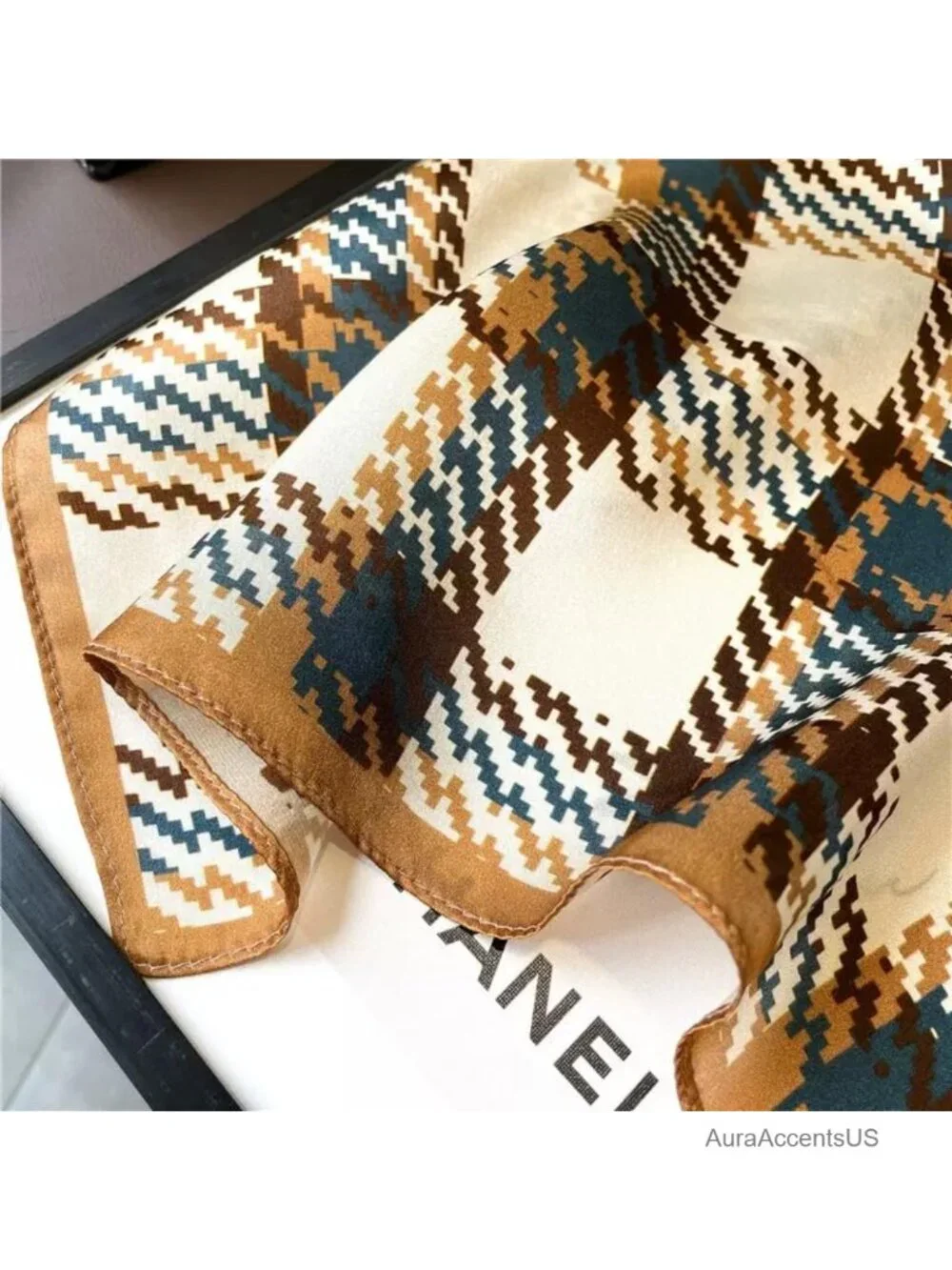Women's Silk Feeling Square Satin Scarf Head Wrap Bandana 27.5 Inch